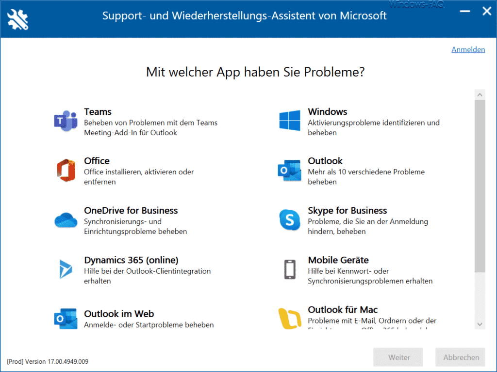 Microsoft Support and Recovery Assistant SaRA Apps