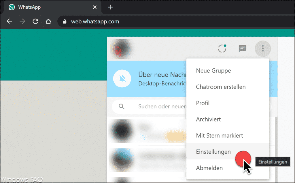 WhatsApp Einstellungen