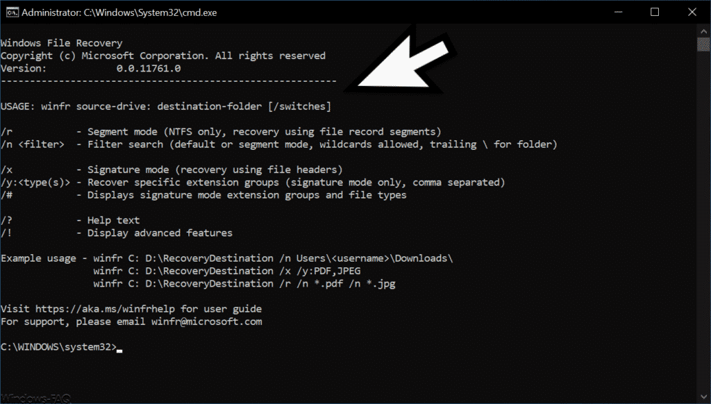 Windows File Recovery
