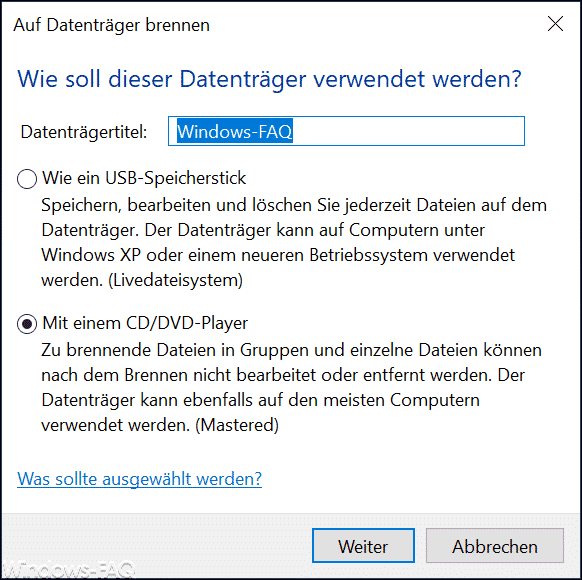 Wie soll dieser Datenträger verwendet werden?