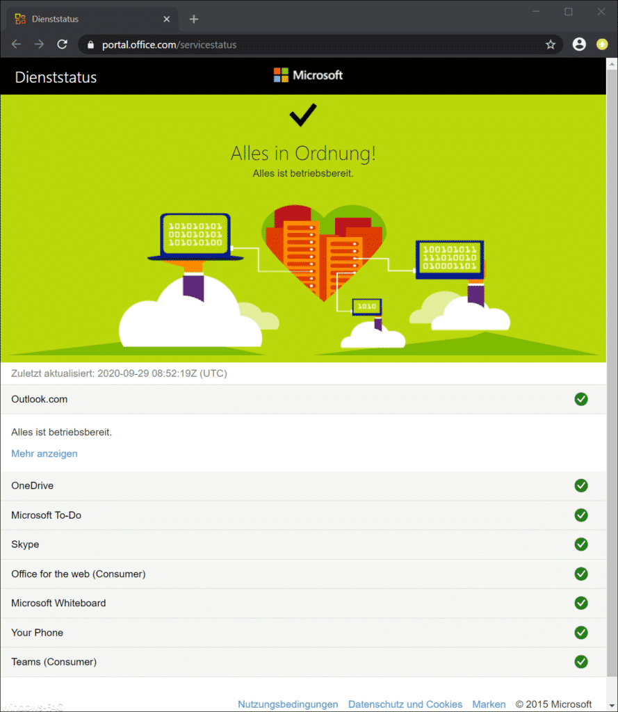 Microsoft Dienststatus