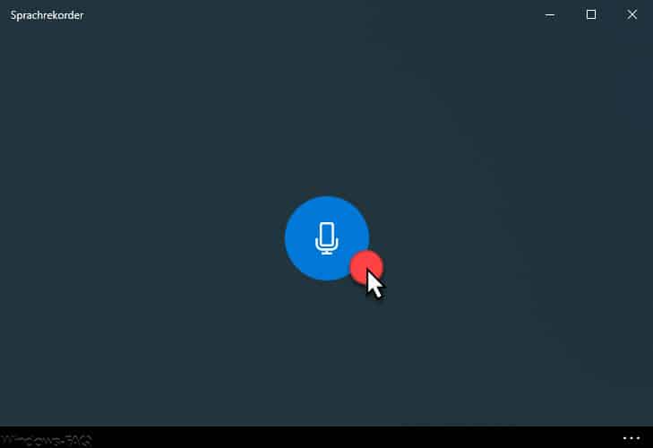 Sprachrekorder starten unter Windows 10