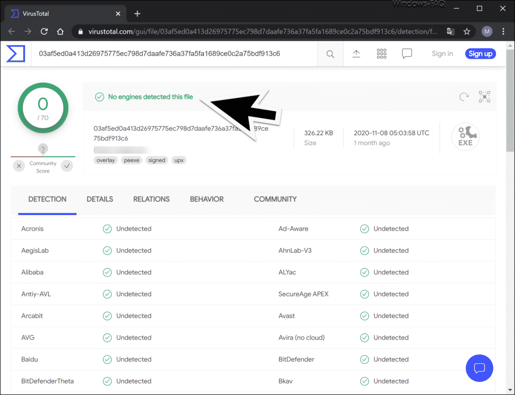 VirusTotal Scan