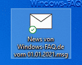 Outlook E-Mail als MSG Datei auf Desktop gespeichert