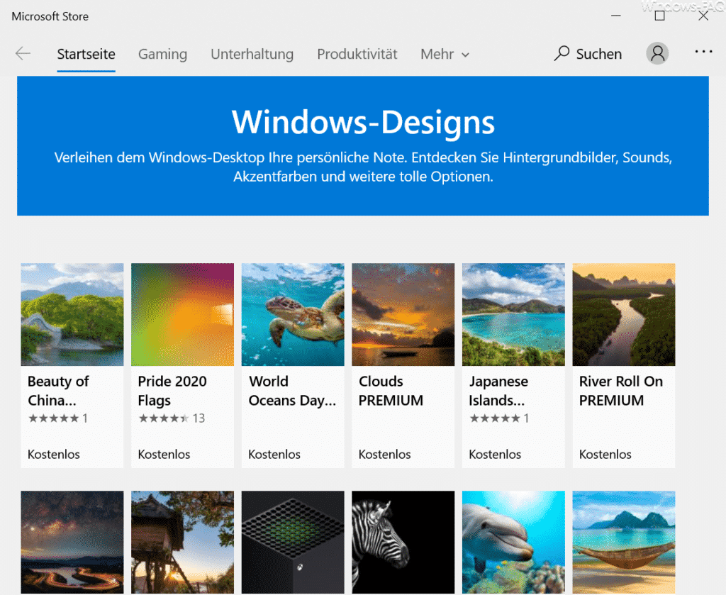 Windows-Designs downloaden