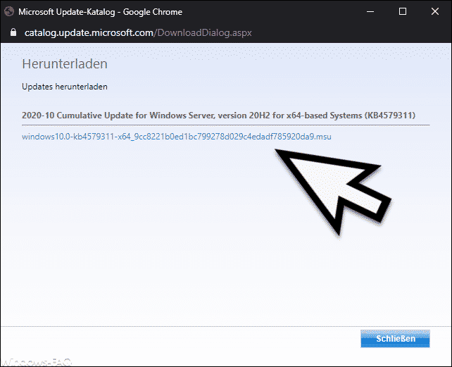 Windows Update direkt herunterladen als MSU Datei