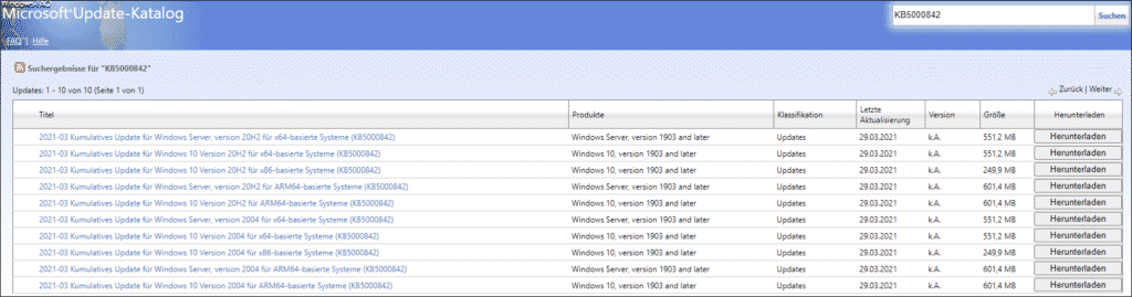 Update KB5000842