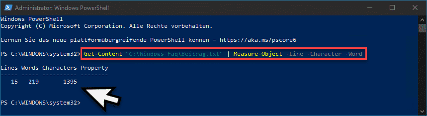 Get-Content Measure-Object