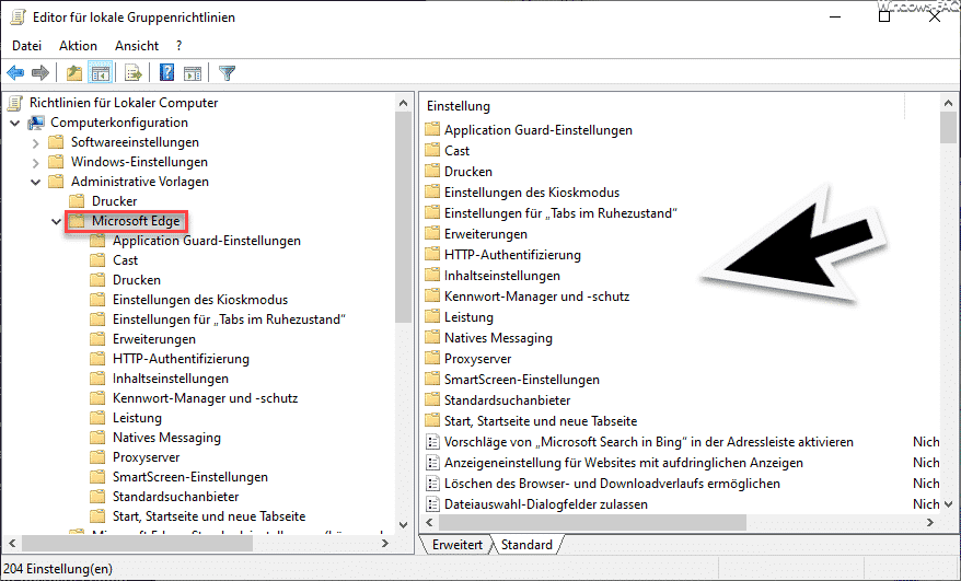 Microsoft Edge Gruppenrichtlinien
