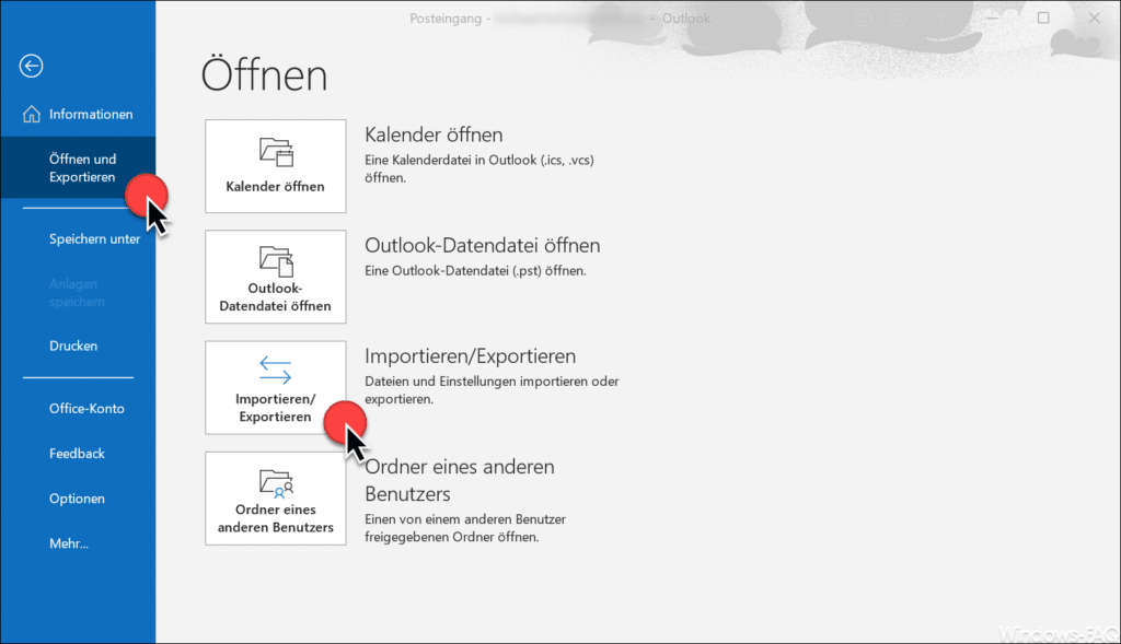 Outlook Exportieren