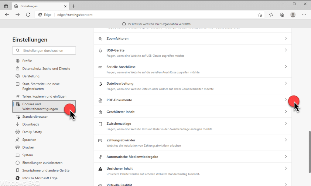 Edge PDF-Dokumente