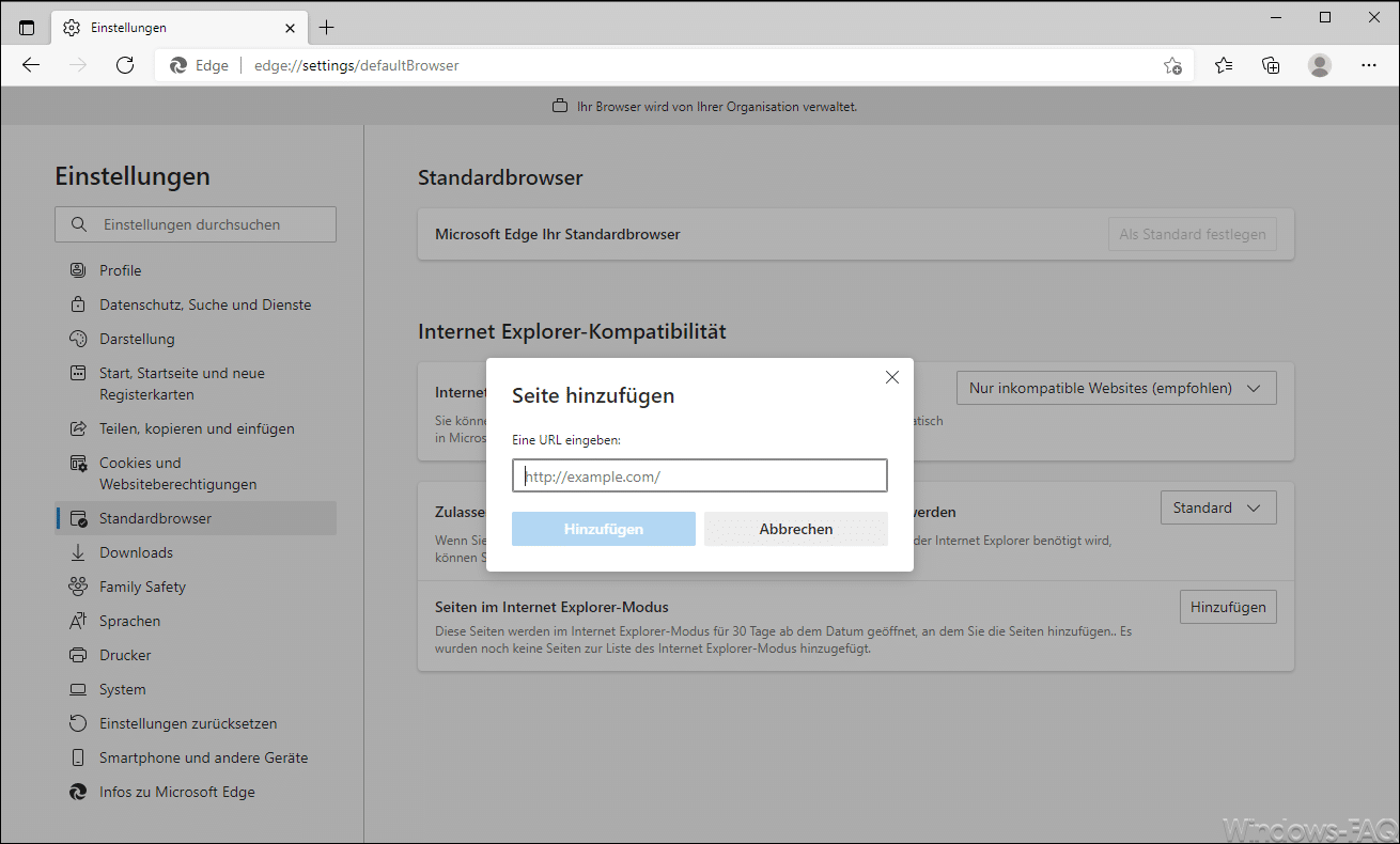 Webseiten werden im Edge nicht korrekt dargestellt – IE kompatibler Modus