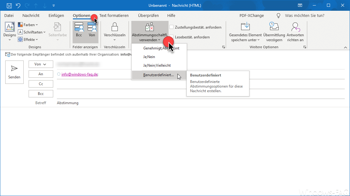 Abstimmungen mit Outlook