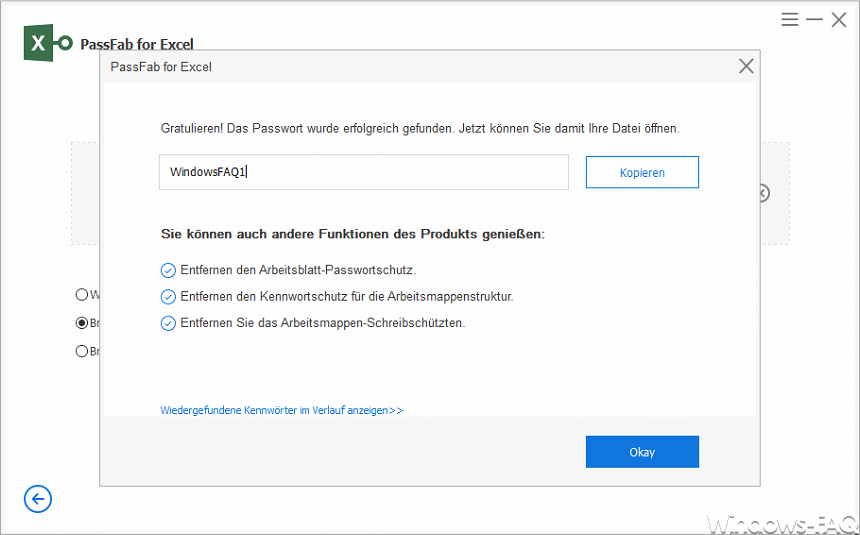 Excel Passwort wurde gefunden