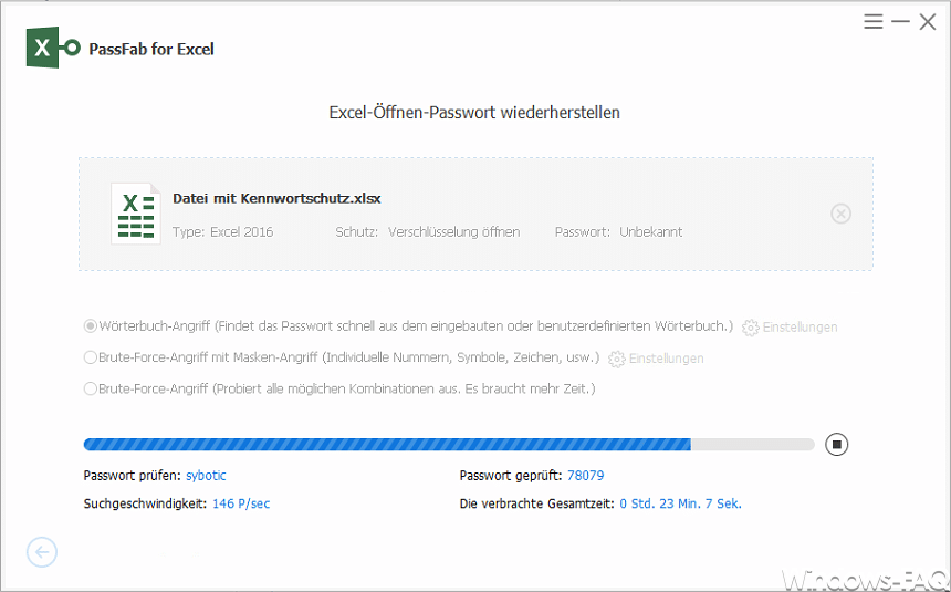 Excel Wörterbuch Angriff