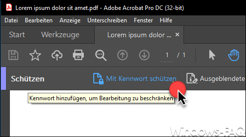 PDF mit Kennwort schützen