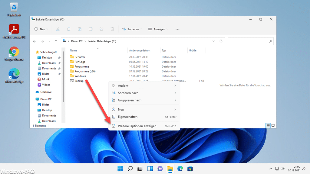 Explorer weitere Optionen
