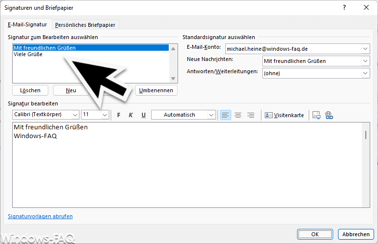 Outlook Signaturen