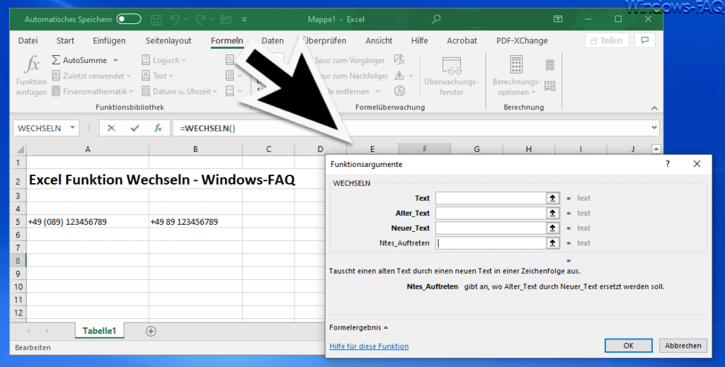 Excel Wechseln