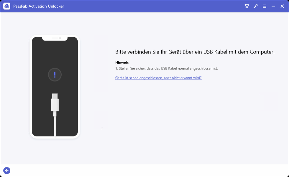 Smartphone per USB-Kabel verbinden