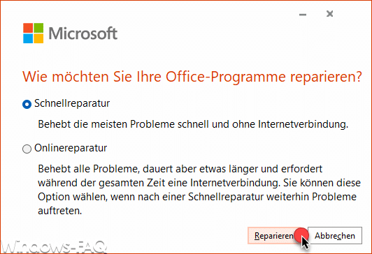 Outlook reparieren
