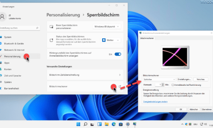 Windows 11 Bildschirmschoner einrichten
