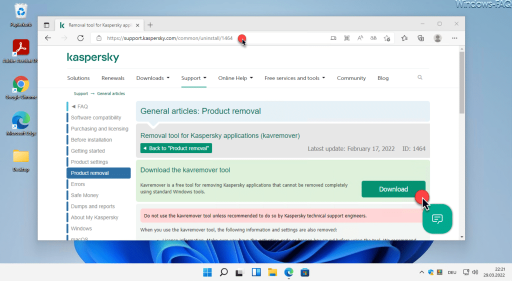 Kaspersky Removal Tool