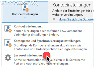 Outlook Servereinstellungen Web.de