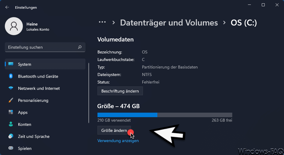 Windows 11 Datenträgergröße ändern