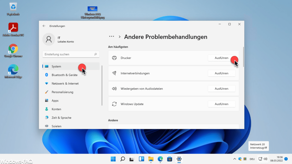 Drucker Problembehandlung