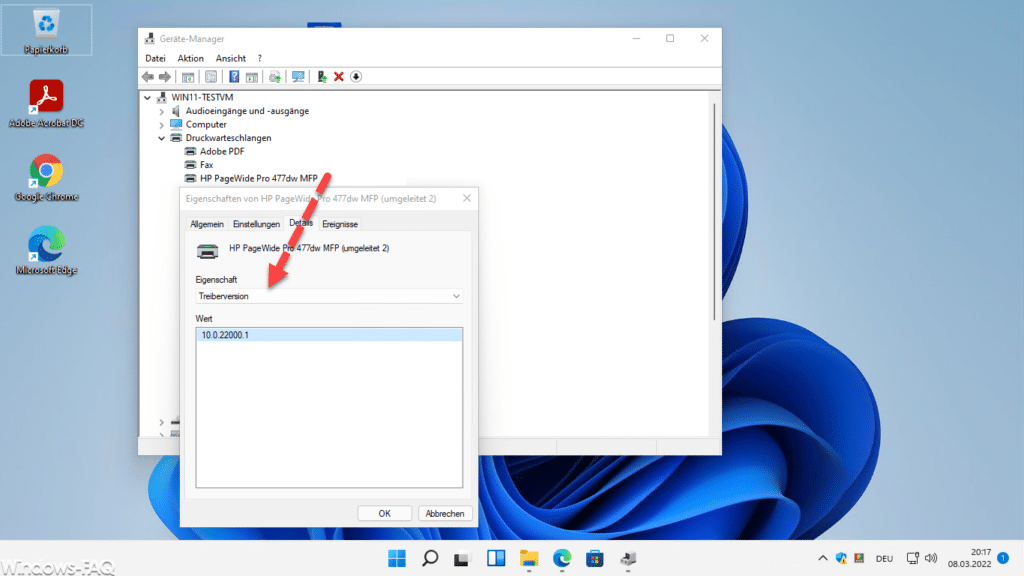Windows 11 Druckertreiber Version
