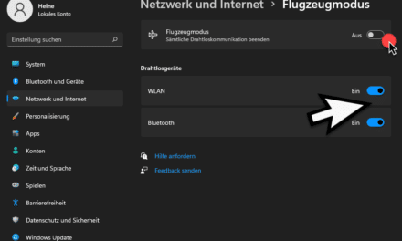 Windows 11 Flugzeugmodus aktivieren