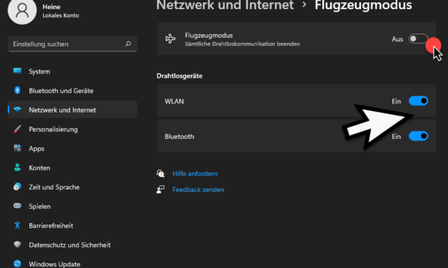 Windows 11 Flugzeugmodus aktivieren