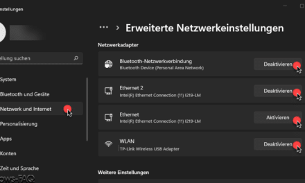 Windows 11 Netzwerkadapter deaktivieren oder aktivieren