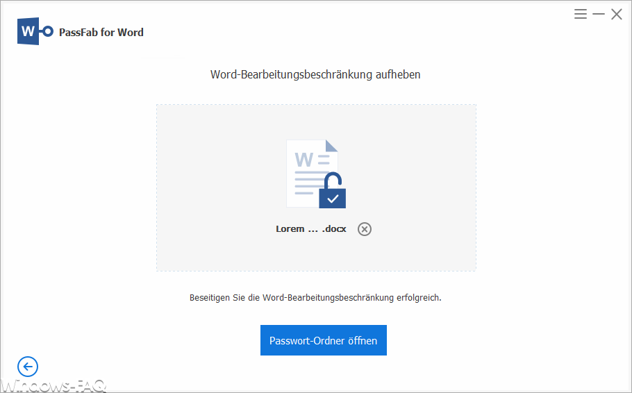 Word Bearbeitungsbeschränkung aufheben