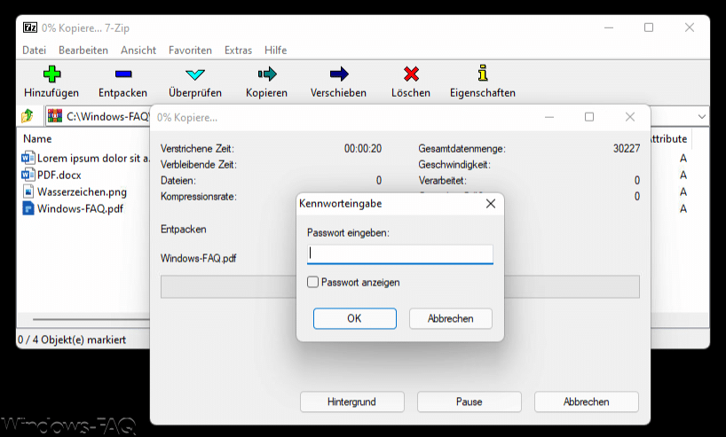 ZIP-Datei mit Kennwortschutz