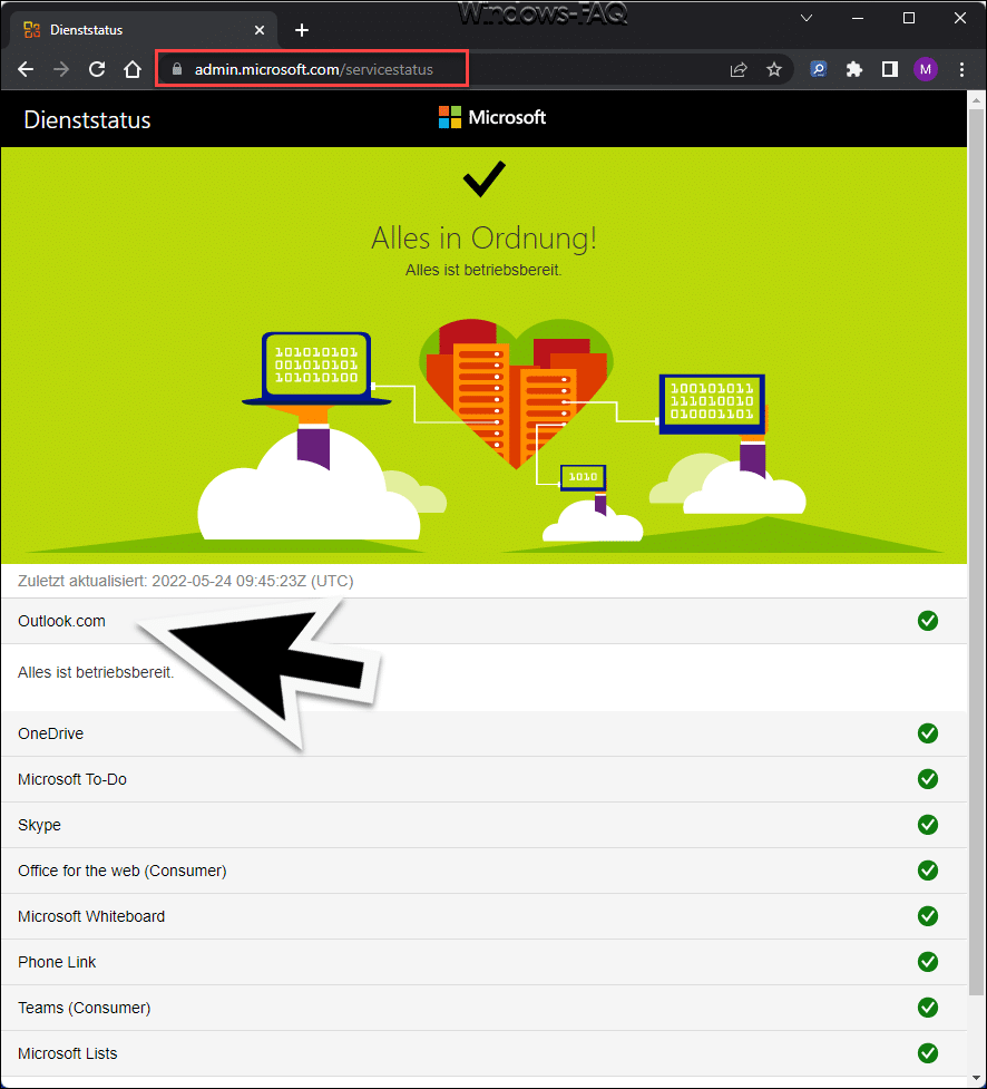 Microsoft Server Dienststatus