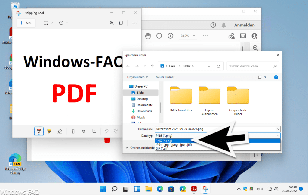 PDF in Bild Umwandlung speichern