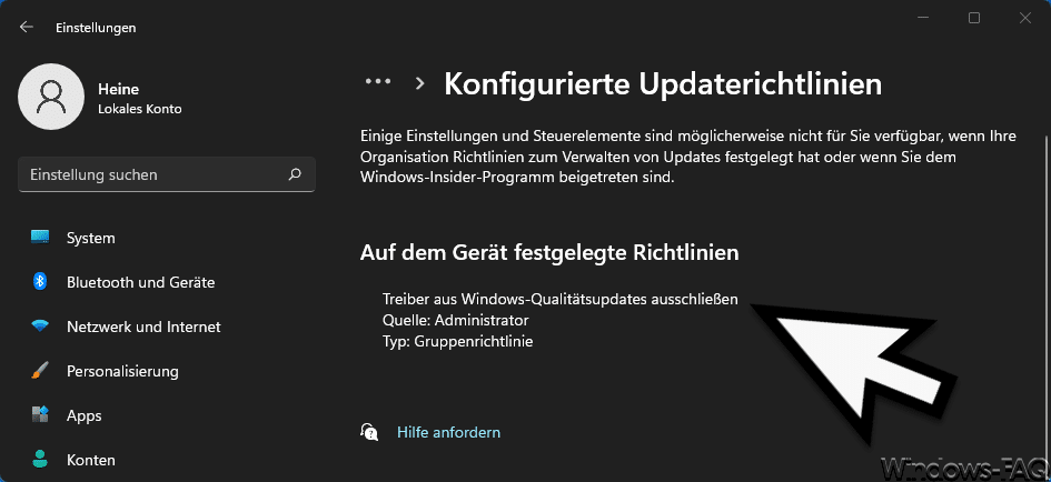 Treiber aus Windows-Qualitätsupdates ausschließen