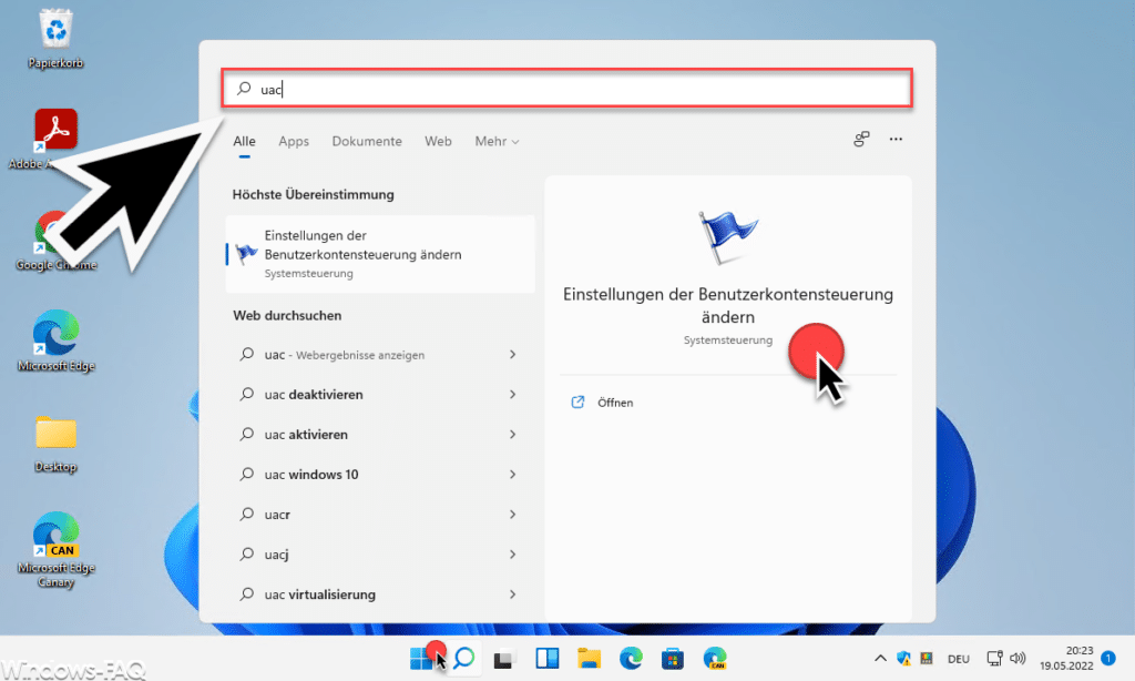 Windows 11 UAC Benutzerkontensteuerung