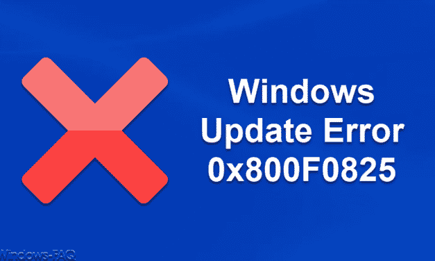 Windows Update Error 0x800F0825 
