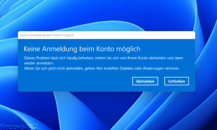 Keine Anmeldung beim Konto möglich