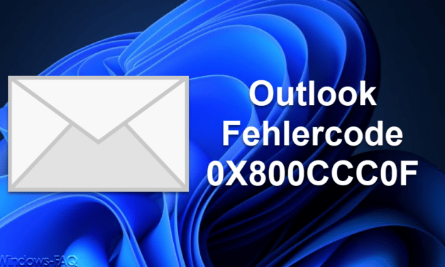 Outlook Fehlercode 0X800CCC0F