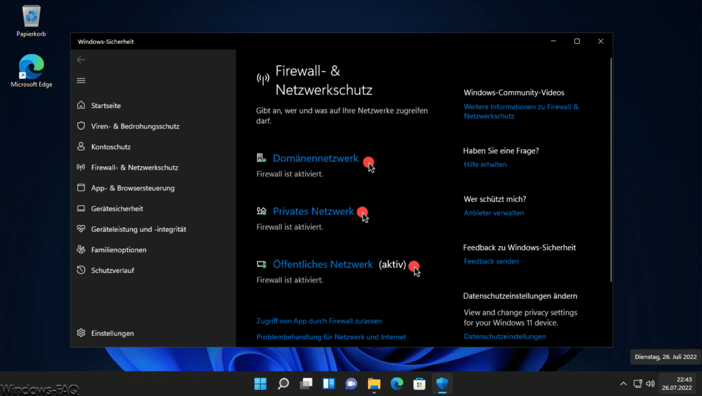 Windows Firewall deaktivieren