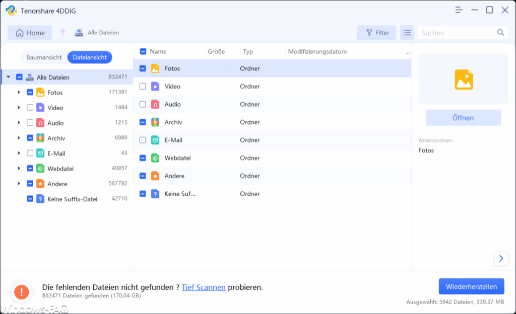 Tenorshare 4DDiG Dateiansicht