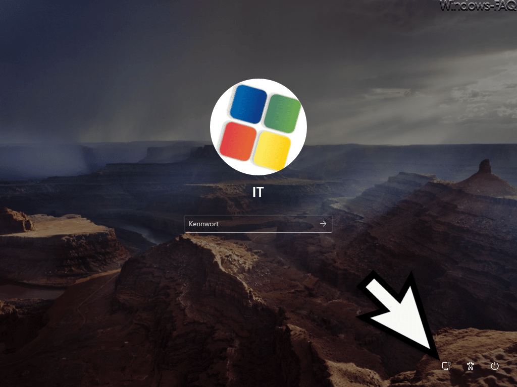 Netzwerk Icon Windows Lockscreen