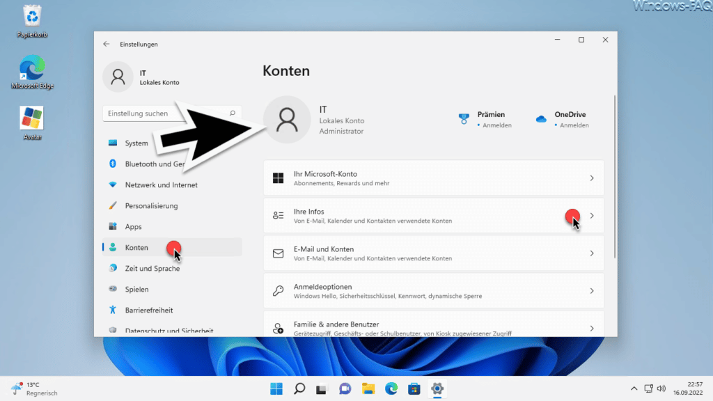 Windows 11 Konto Bild