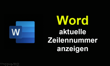 Word aktuelle Zeilennummer anzeigen