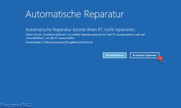 Automatische Reparatur konnte Ihren PC nicht reparieren