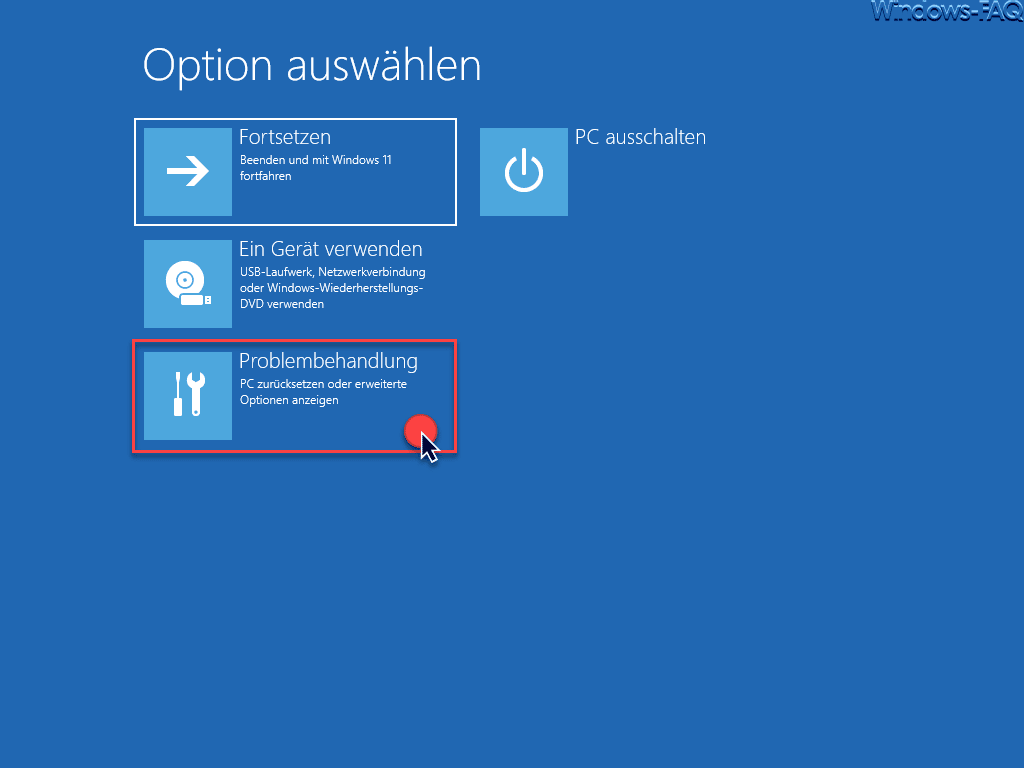 Windows Problembehandlung